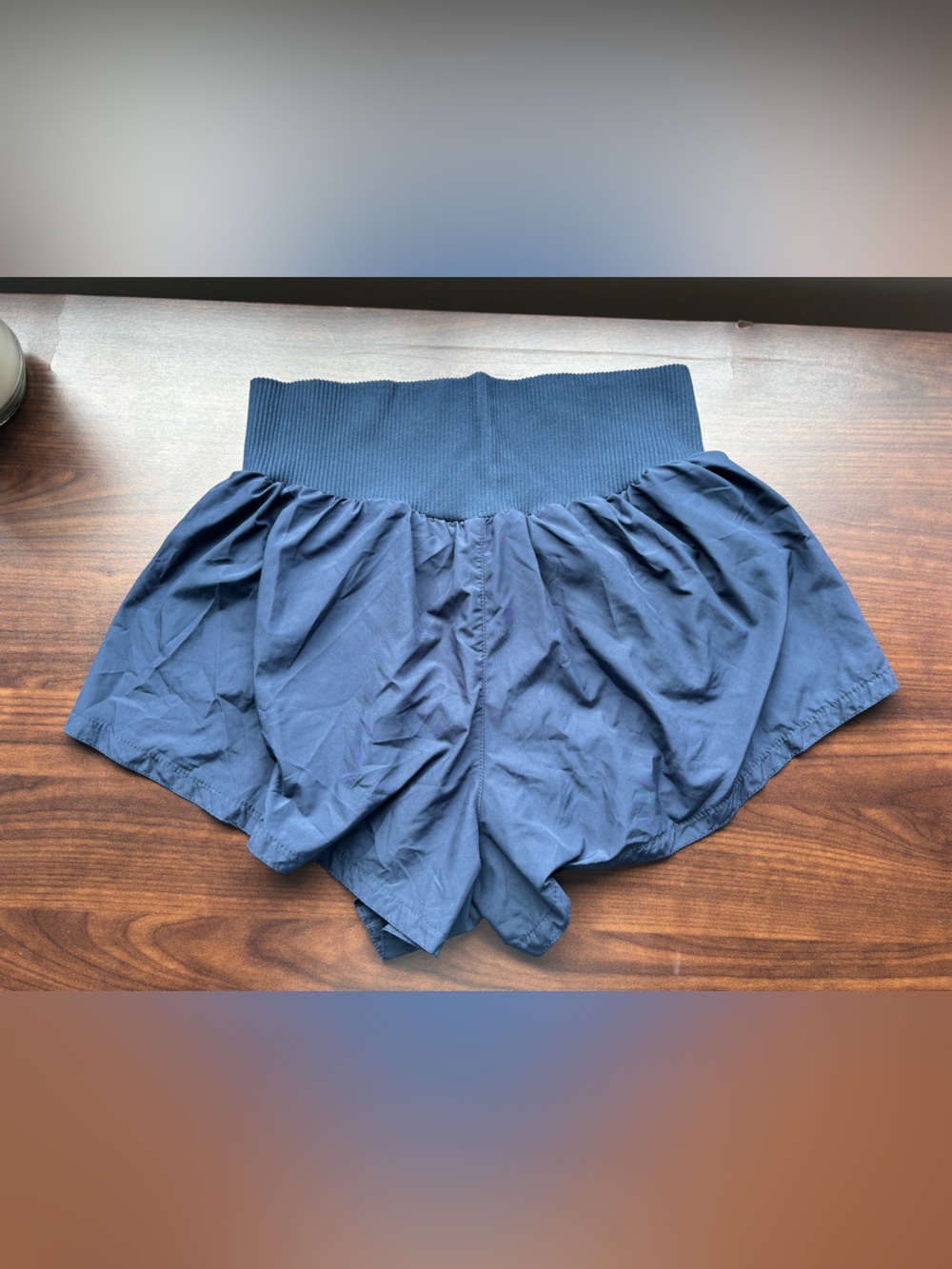 Free People Navy Shorts with Ribbed Waistband